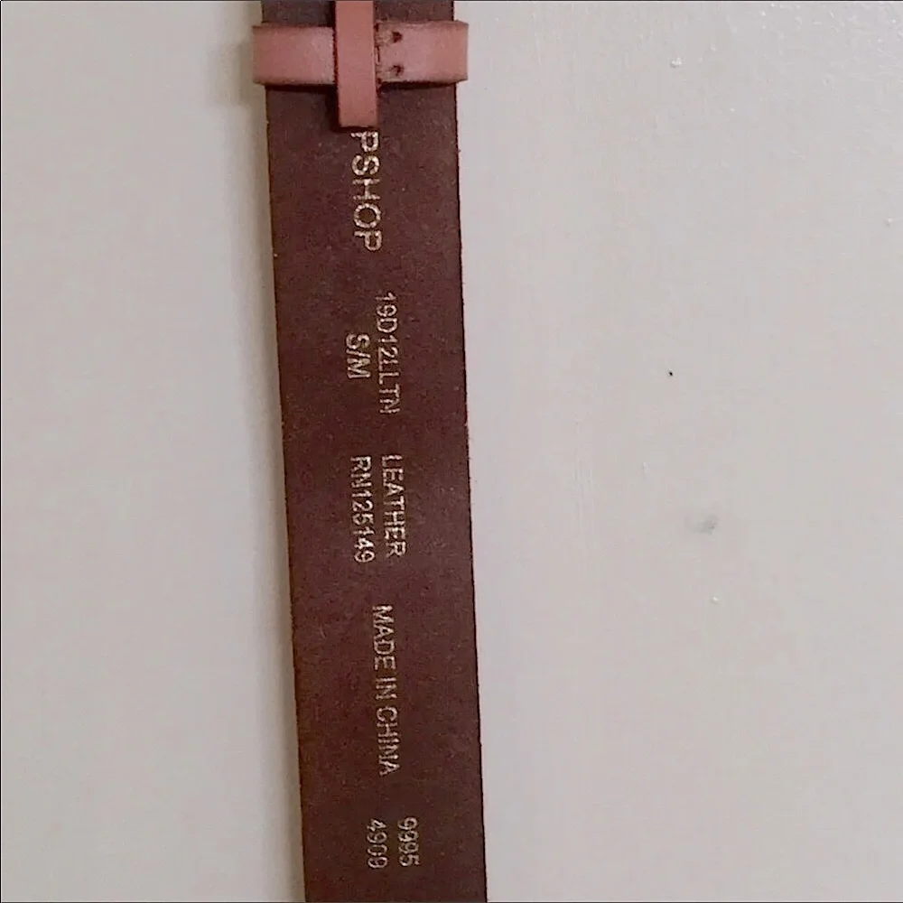 Rare TOPSHOP Leather Belt With Eagle Buckle